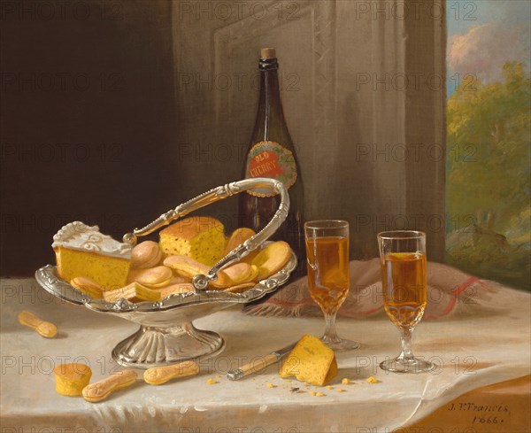 Still Life with Silver Cake Basket, 1866.