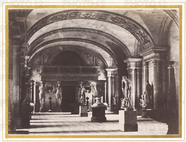 Salle des Cariatides, au Musée du Louvre, c. 1851.