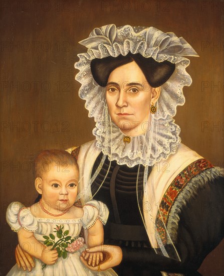 Aphia Salisbury Rich and Baby Edward, c. 1833.