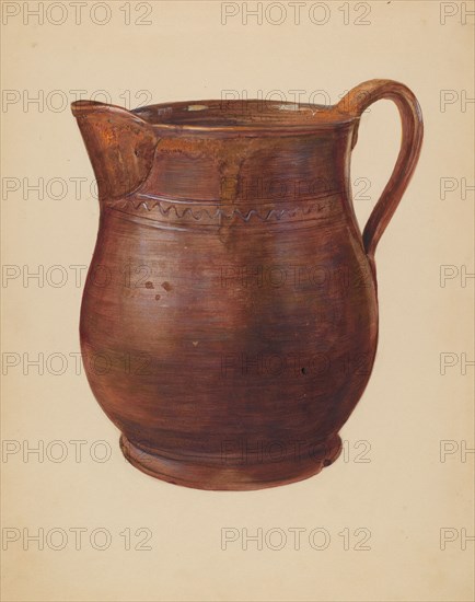 Earthenware Pitcher, c. 1940.