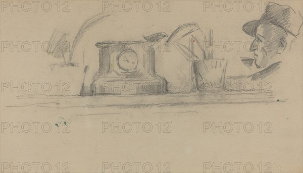 The Artist's Father and Objects on a Mantel [verso], 1877/1881.