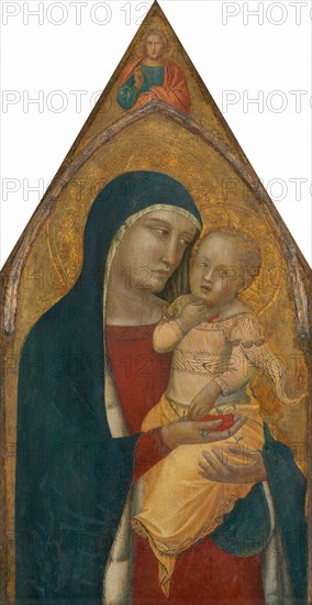 Madonna and Child, with the Blessing Christ [middle panel], probably 1340.