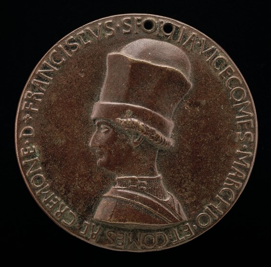 Francesco I Sforza, 1401-1466, 4th Duke of Milan 1450 [obverse], c. 1441.