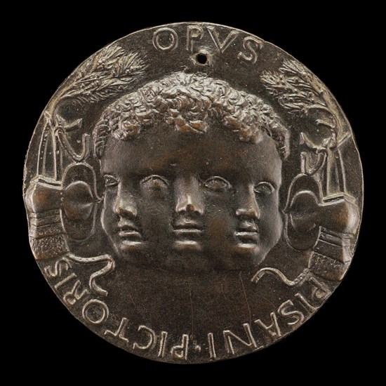 Head with Three Infantile Faces [reverse], c. 1440/1444.