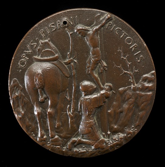 Malatesta in Armor, Kneeling Before a Crucifix [reverse], c. 1445.