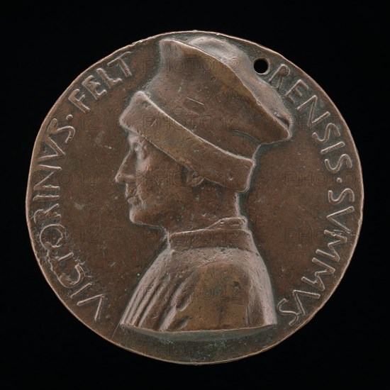 Vittorino de' Rambaldoni da Feltre, 1379-1446, Humanist [obverse], c. 1446.