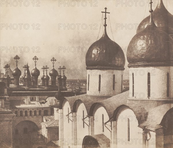 Moscow, Domes of Churches in the Kremlin, 1852.