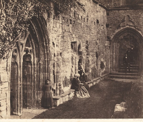 The Cloisters, Tintern Abbey, 1854.