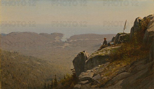 The Artist Sketching at Mount Desert, Maine, 1864-1865.