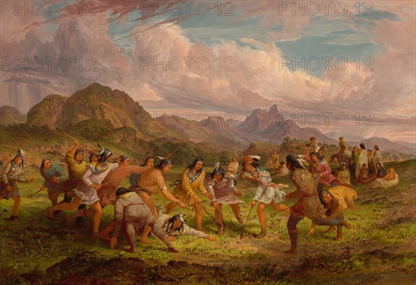 Ball Playing among the Sioux Indians, 1851.