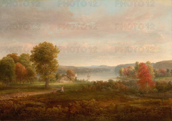 View on the Hudson in Autumn, 1850.