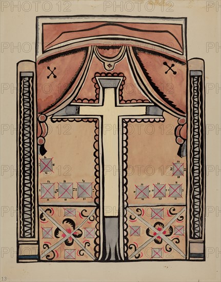 Panel - Cross and Drapes, 1935/1942.