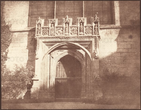 An Ancient Door in Magdalen College, Oxford, April 1843.