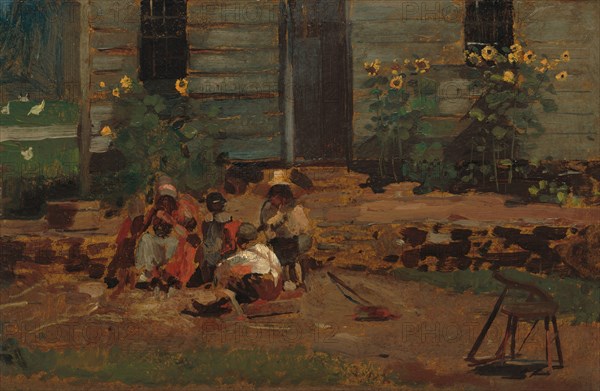 Sketch of a Cottage Yard, c. 1876.