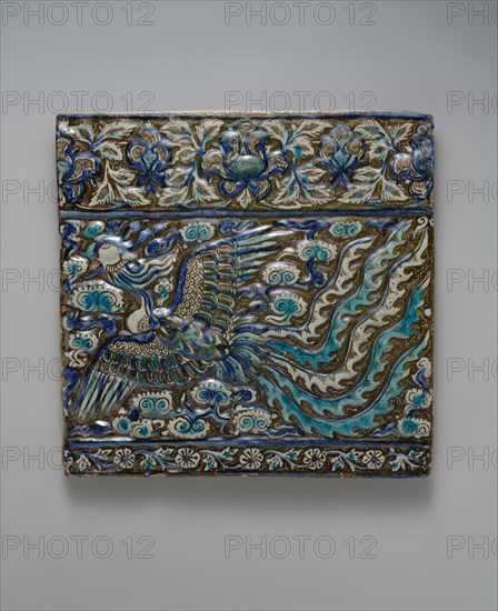 Tile with Image of Phoenix, Iran, late 13th century.