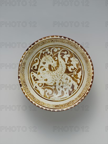 Luster Bowl with Winged Horse, Iran, late 12th century.