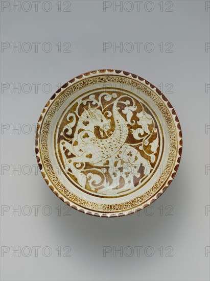 Luster Bowl with Winged Horse, Iran, late 12th century.