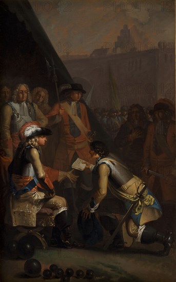 Magnus Stenbock Surrenders the Fortress of Tønning to Frederick IV in 1714, 1785. Found in the collection of Statens Museum for Kunst, Copenhagen.