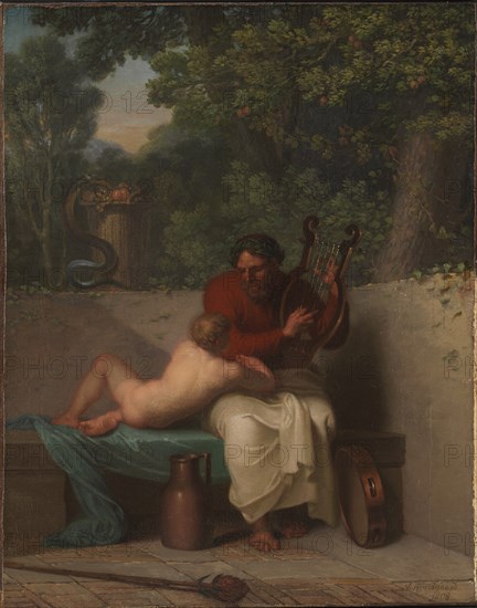 The Greek Poet Anacreon and Bathyll, 1808. Found in the collection of Statens Museum for Kunst, Copenhagen.