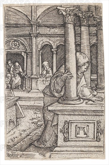 Virgin Mary searching for the twelve-year-old Jesus in the Temple, c. 1519. Private Collection.