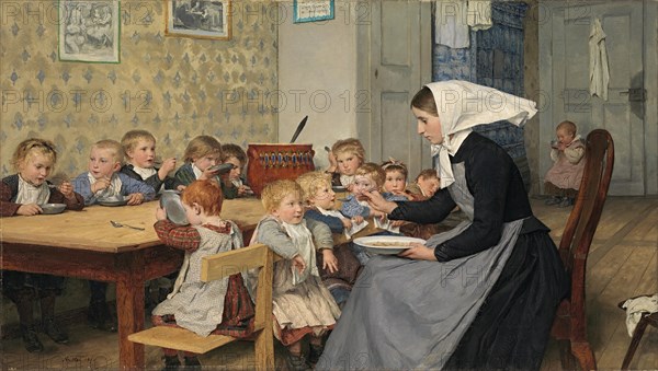At the crèche I, 1890. Found in the collection of Kunst Museum Winterthur.