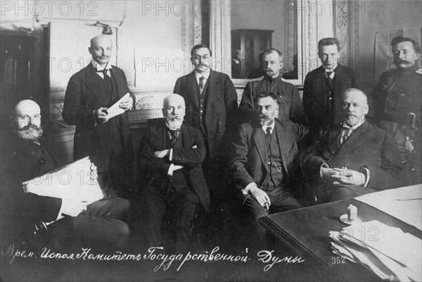 The Provisional Committee of the State Duma, 1917. Private Collection.