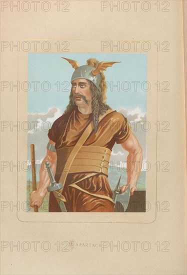 Spartacus. From: Hombres y mujeres ce?lebres de todos los tiempos by Juan Landa, 1875-1877. Private Collection.