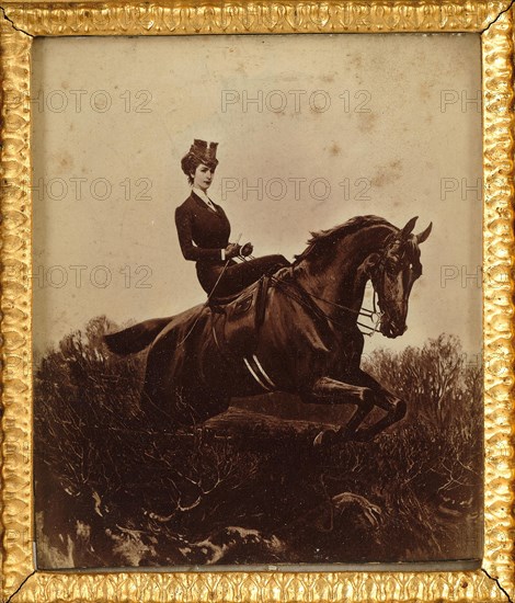 Empress Elisabeth on horseback, c. 1890. Private Collection.