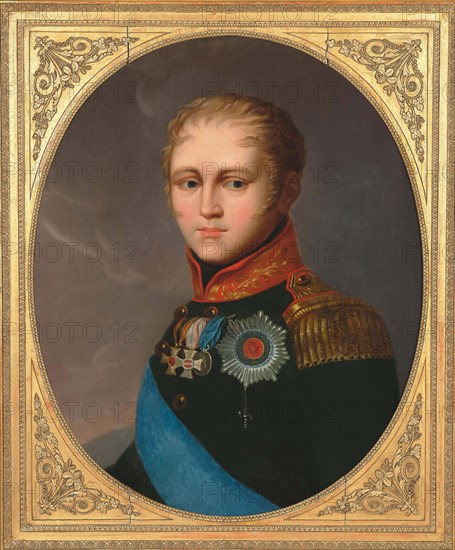 Portrait of Emperor Alexander I (1777-1825), c. 1810. Private Collection.