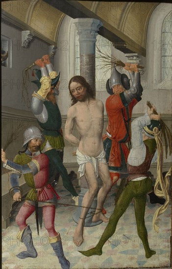 The Flagellation of Christ, ca 1465. Found in the collection of Szepmuveszeti Muzeum, Budapest.