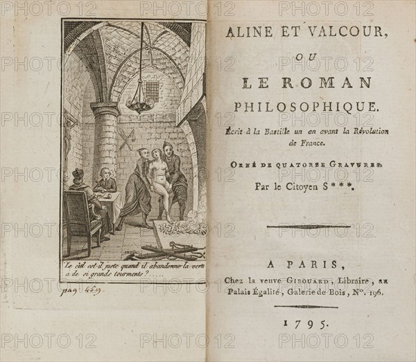 Aline et Valcour ou, Le Roman philosophique by Marquis de Sade, 1795. Private Collection.
