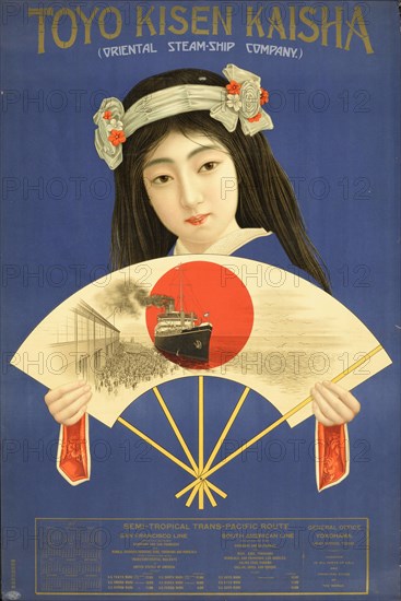 Toyo Kisen Kaisha - Oriental Steamship Company, Yokohama, 1917. Private Collection.