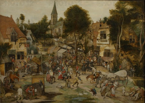 The Village Fair (Kermis), before 1565. Found in the collection of Szepmuveszeti Muzeum, Budapest.