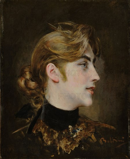 Ritratto di signora, ca 1904. Found in the collection of Galleria Civica d'Arte Moderna, Torino.