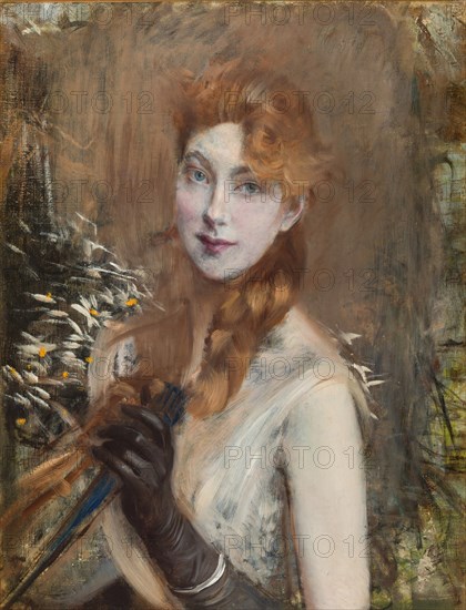 La treccia bionda, ca 1891. Found in the collection of Galleria d'arte moderna, Milano.