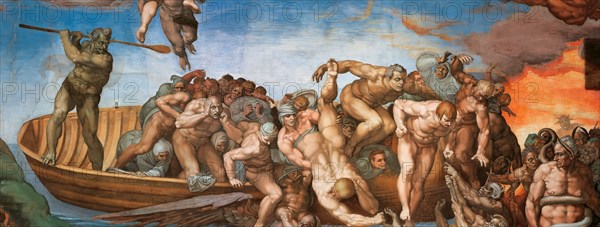 The Last Judgment (Fresco of the Sistine Chapel in the Vatican), 1536-1541. Found in the collection of The Sistine Chapel, Vatican.