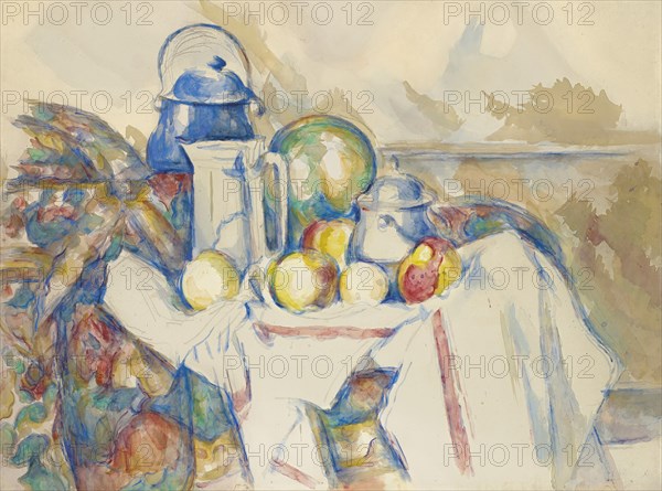 Nature morte avec pot au lait, melon et sucrier , 1900-1906. Private Collection.