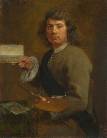 Sight (Portrait of Robert van den Hoecke (1622-1688). From the Series The Five Senses, before 1661. Found in the collection of National Gallery, London.