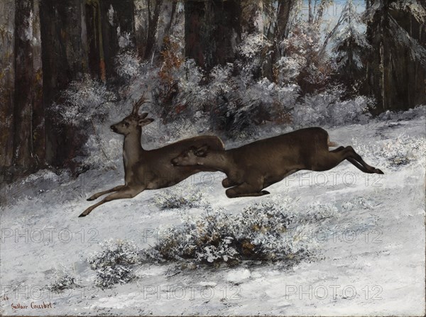 The Ruse, Roe Deer Hunting Episode (Franche-Comté), 1866. Found in the collection of Ordrupgaard Museum, Charlottenlund.