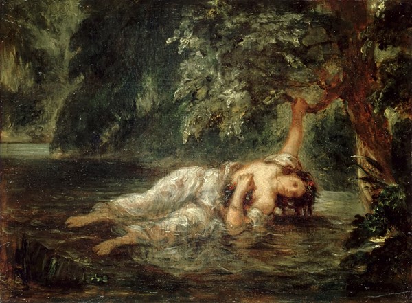The Death of Ophelia, 1853. Found in the collection of Musée du Louvre, Paris.