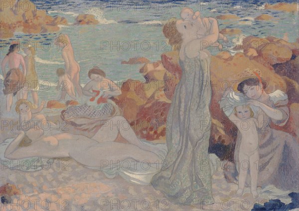 Baigneuses, plage du Pouldu, 1899. Found in the collection of Petit Palais, Musée des Beaux-Arts de la Ville de Paris.