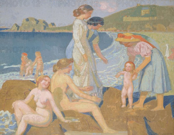 Baigneuses à Perros-Guirec , ca 1909-1912. Found in the collection of Petit Palais, Musée des Beaux-Arts de la Ville de Paris.