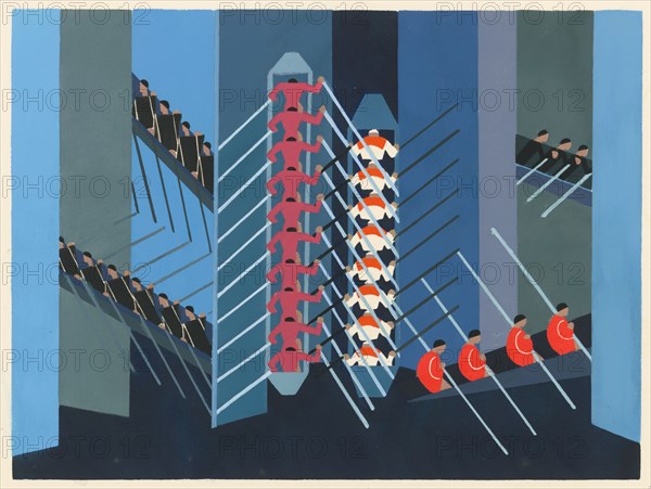 Scenic design from the portfolio Décors de Théâtre, 1930. Private Collection.