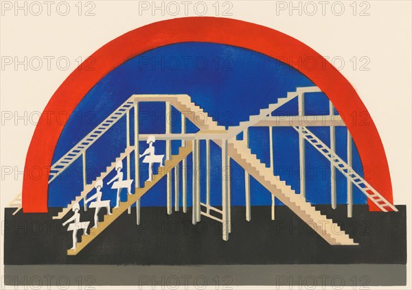 Scenic design from the portfolio Décors de Théâtre, 1930. Private Collection.