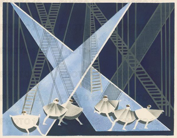 Scenic design from the portfolio Décors de Théâtre, 1930. Private Collection.