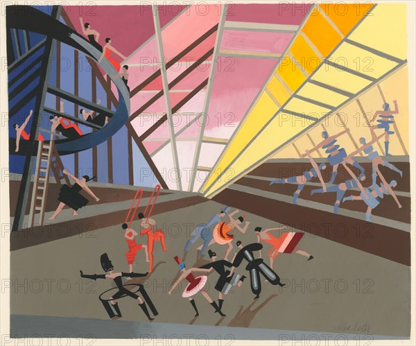 Scenic design from the portfolio Décors de Théâtre, 1930. Private Collection.