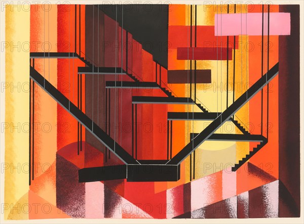 Scenic design from the portfolio Décors de Théâtre, 1930. Private Collection.