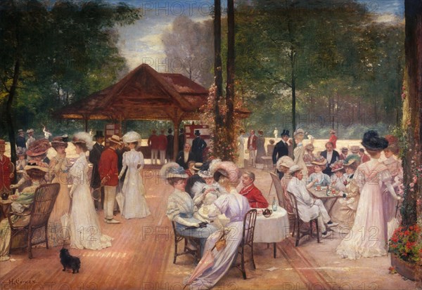 Le Cercle de l'île de Puteaux, c. 1907. Found in the collection of Musée Carnavalet, Paris.