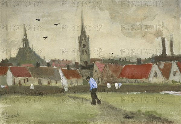 View of The Hague with Nieuwe Kerk, 1882. Private Collection.