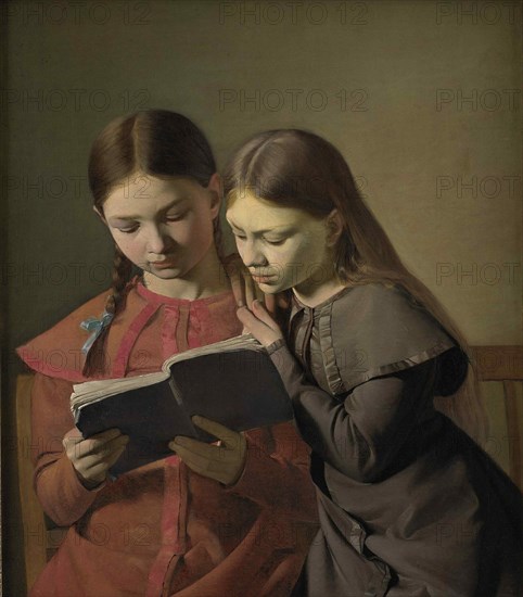 Signe and Henriette Hansen, sisters of the artist, 1826. Found in the collection of Statens Museum for Kunst, Copenhagen.